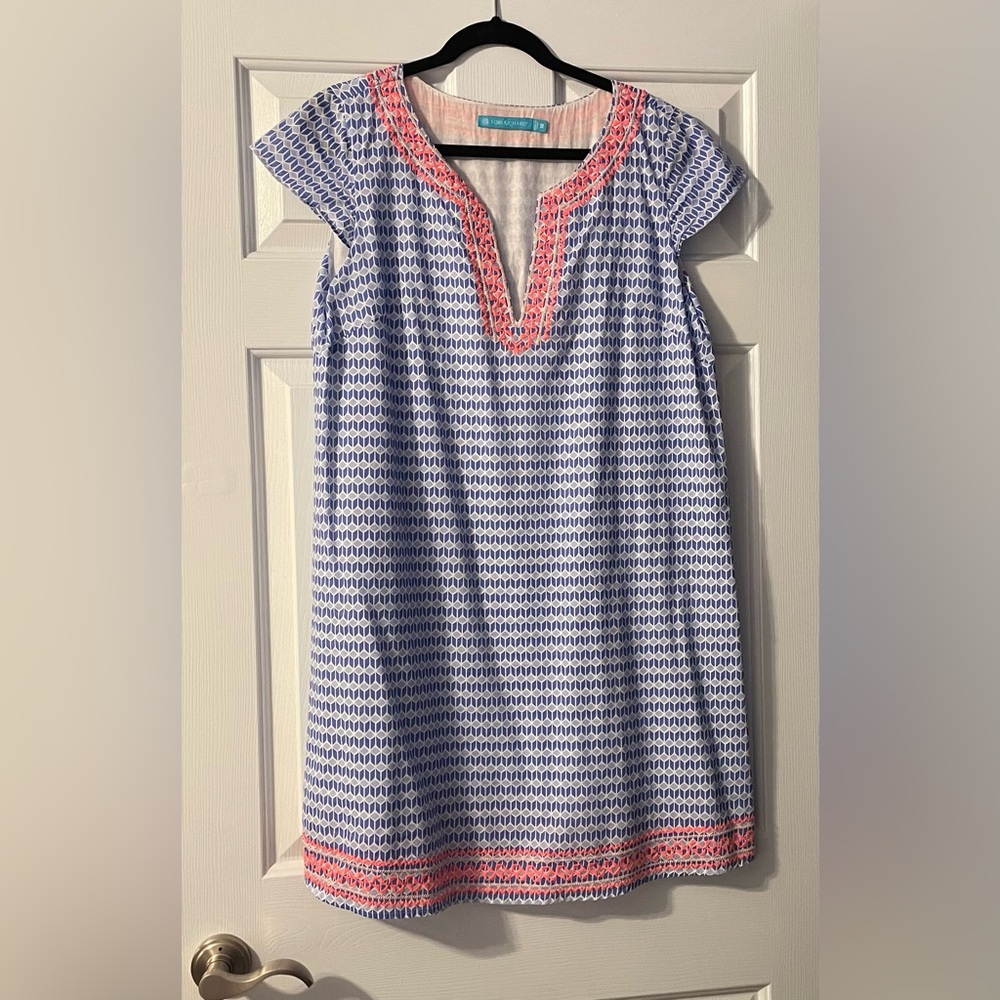 Tori Richard Blue and Pink Mini Dress